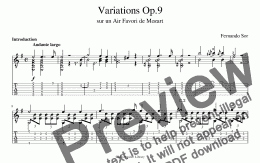 page one of Variations on a Theme by Mozart Op.9 (for Tablet)