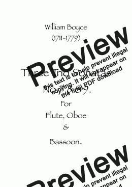 page one of Three Trio Sonatas No.7,8 & 9