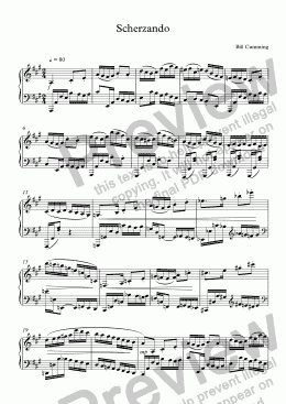 page one of "Scherzando" for Piano