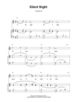 page one of Silent Night (Piano, Vocal & Guitar Chords)