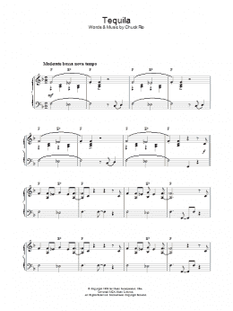 page one of Tequila (Piano Solo)