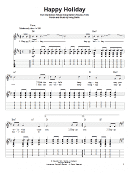 page one of Happy Holiday (Guitar Tab (Single Guitar))