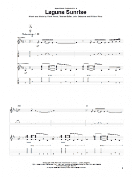 page one of Laguna Sunrise (Guitar Tab)