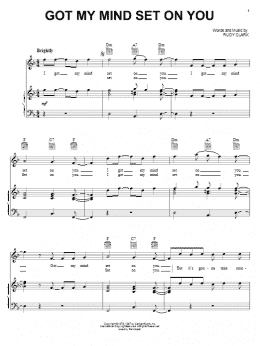 page one of Got My Mind Set On You (Piano, Vocal & Guitar Chords (Right-Hand Melody))