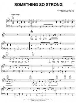 page one of Something So Strong (Piano, Vocal & Guitar Chords (Right-Hand Melody))