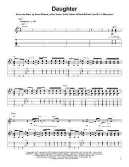 page one of Daughter (Guitar Tab (Single Guitar))