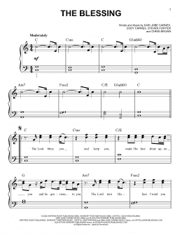 page one of The Blessing (Easy Piano)