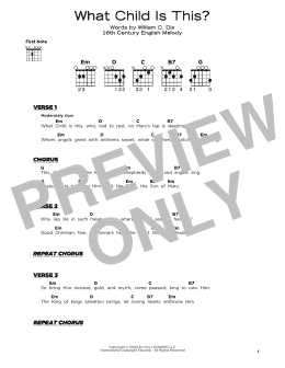 page one of What Child Is This? (Really Easy Guitar)