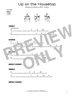 page one of Up On The Housetop (Really Easy Guitar)