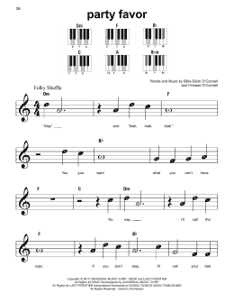 page one of party favor (Super Easy Piano)