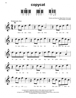 page one of COPYCAT (Super Easy Piano)