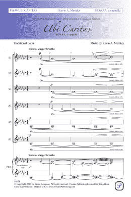 page one of Ubi Caritas (SSA Choir)