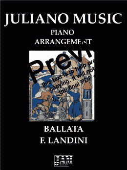 page one of BALLATA (EASY PIANO ARRANGEMENT) - F. LANDINI