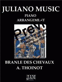 page one of BRANLE DES CHEVAUX (EASY PIANO ARRANGEMENT) - A. THOINOT