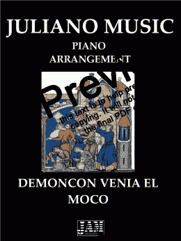 page one of DEMONCON VENIA EL MOCO (EASY PIANO ARRANGEMENT) - ANONYMOUS