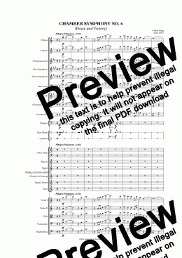 page one of CHAMBER SYMPHONY NO 6 (Peace and Victory) - Score and parts