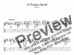 page one of 25 Etudes Op.60 No.21 (for iPad)