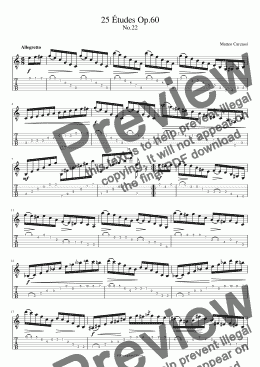 page one of 25 Etudes Op.60 No.22 (for Print)