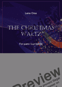 page one of Christmas Waltz for piano 4-hands