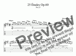 page one of 25 Etudes Op.60 No.23 (for iPad)