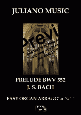 page one of PRELUDE FROM "PRELUDE & FUGE BWV 552" (EASY ORGAN) - J. S. BACH