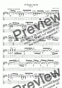 page one of 25 Etudes Op.60 No.24 (for Print)