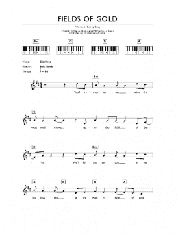 page one of Fields Of Gold (Piano Chords/Lyrics)