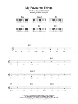 page one of My Favorite Things (Piano Chords/Lyrics)