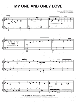 page one of My One And Only Love (Piano Solo)