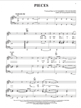 page one of Pieces (Piano, Vocal & Guitar Chords (Right-Hand Melody))