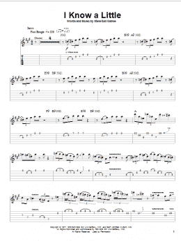 page one of I Know A Little (Guitar Tab (Single Guitar))