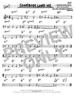 page one of Somebody Loves Me (Real Book – Melody & Chords – C Instruments)