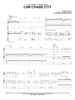 page one of Car Chase City (Guitar Tab)