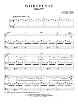 page one of Without You (Piano & Vocal)