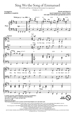 page one of Sing We The Song Of Emmanuel (arr. Joseph M. Martin) (SATB Choir)