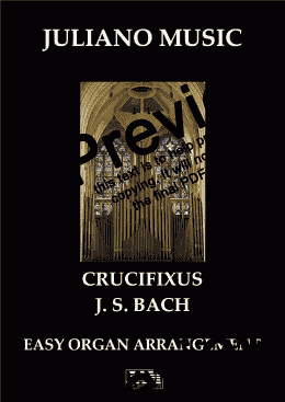 page one of CRUCIFIXUS (EASY ORGAN) - J. S. BACH