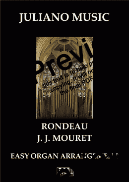 page one of RONDEAU (EASY ORGAN) - J. J. MOURET