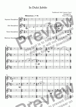 page one of In Dulci Jubilo