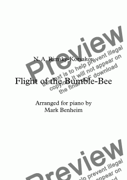 page one of Flight of the Bumble-Bee