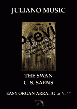 page one of THE SWAN (EASY ORGAN) - C. S. SAENS