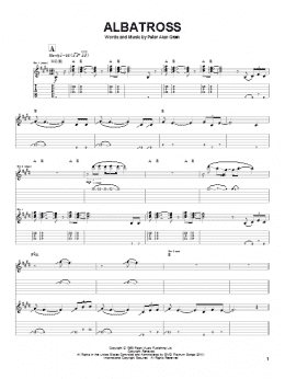 page one of Albatross (Guitar Tab)