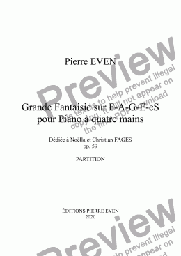 page one of Grande Fantaisie sur F-A-G-E-eS