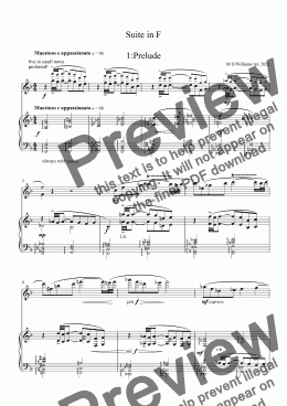 page one of Flute and piano: Suite in F  