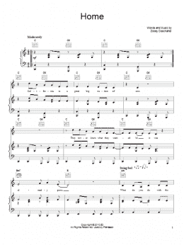 page one of Home (Piano, Vocal & Guitar Chords (Right-Hand Melody))