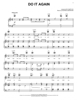 page one of Do It Again (Piano, Vocal & Guitar Chords (Right-Hand Melody))