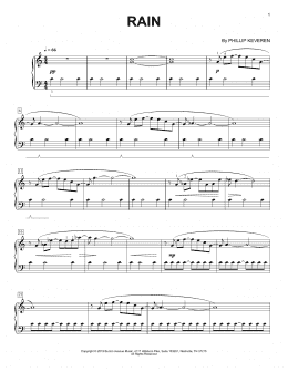 page one of Rain (Piano Solo)