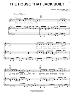 page one of The House That Jack Built (Piano, Vocal & Guitar Chords (Right-Hand Melody))