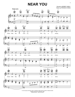 page one of Near You (Piano, Vocal & Guitar Chords (Right-Hand Melody))