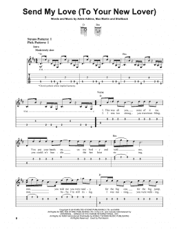 page one of Send My Love (To Your New Lover) (Easy Guitar Tab)