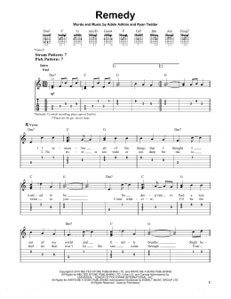 page one of Remedy (Easy Guitar Tab)